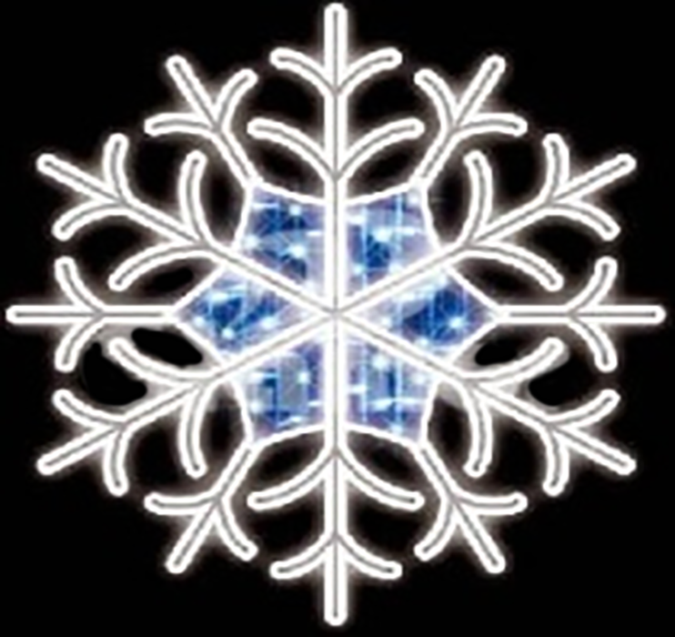 LED Blue/White Crystal Snowflake Decorative Light (90x86cm)