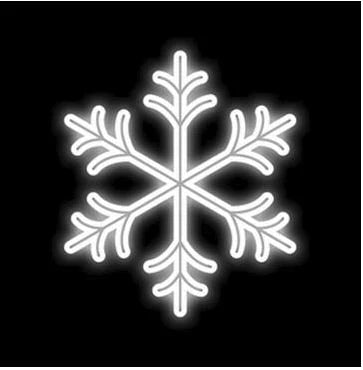 LED White Snowflake Star Decorative Light (55x48cm)