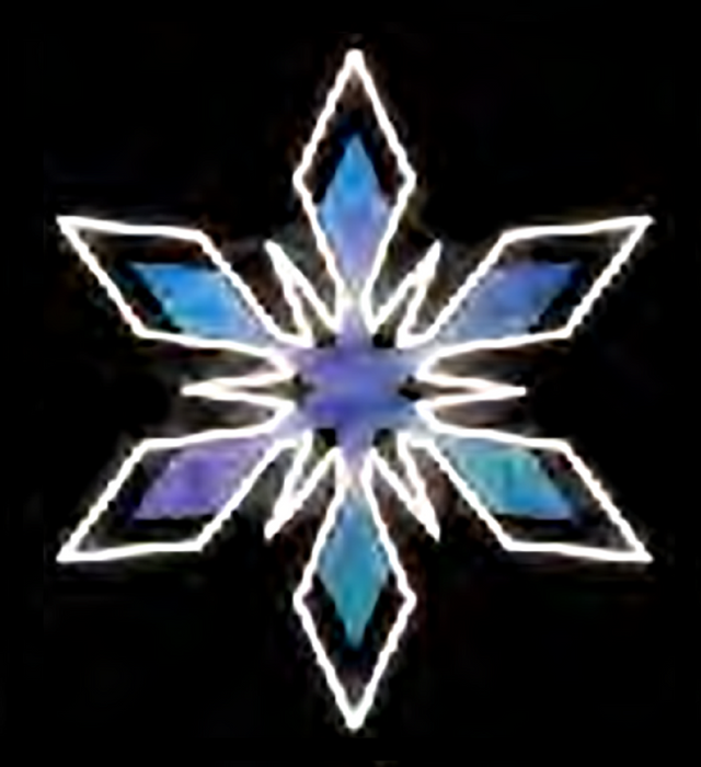 LED White Colored Snowflake Star Decorative Light (70x61cm)