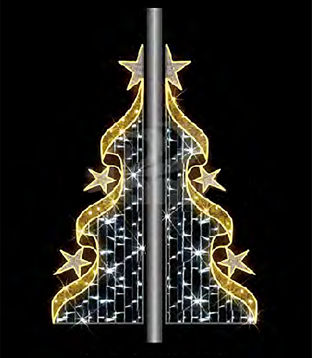 LED Lamp Pole Holiday Decorative Light Tree (160x104cm)