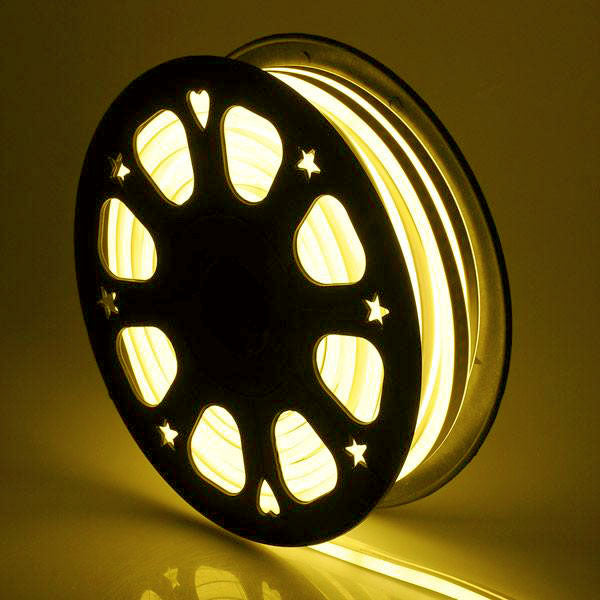100FT Yellow D-Shape LED Neon Light IP65 (15x14mm)
