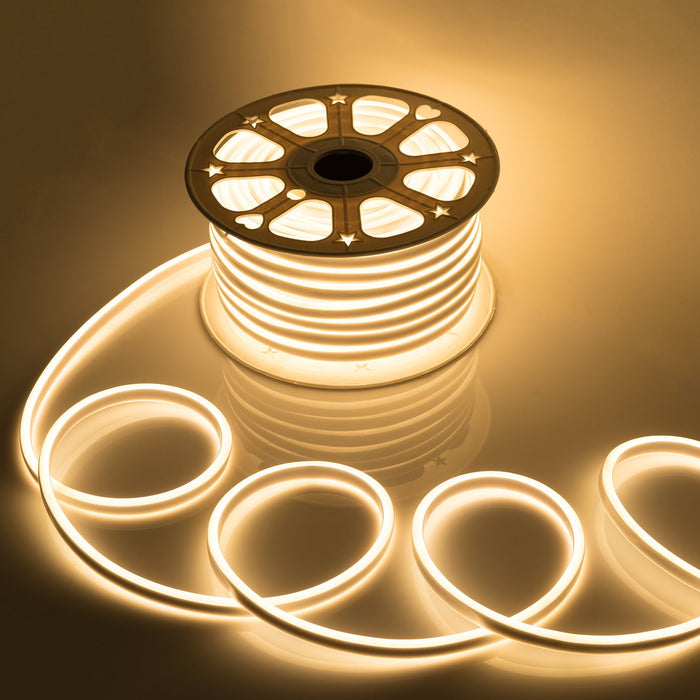 90FT blanc chaud 110v SMD-3528 LED bande lumineuse IP54