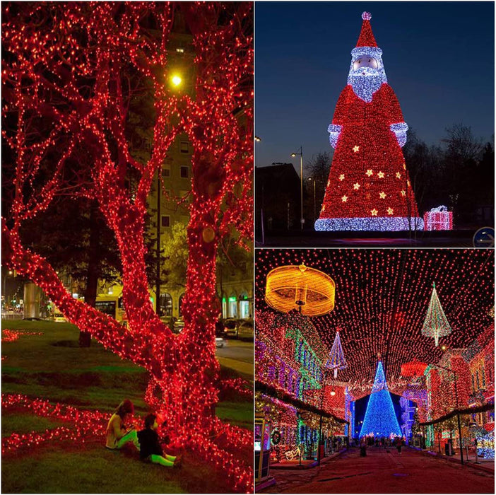 Lumière de corde à LED rose 100FT