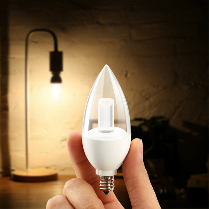 Dimmable Candle Bulb C37 E12 4.5W Warm White 360Deg