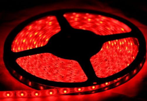 Red 12v SMD-5050 LED Strip Light 16.4' Spool IP65