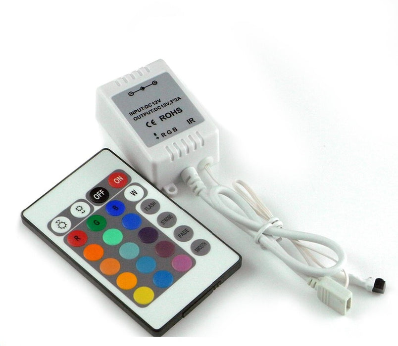 12v RGB LED Strip Light Mini Controller - 24 Key
