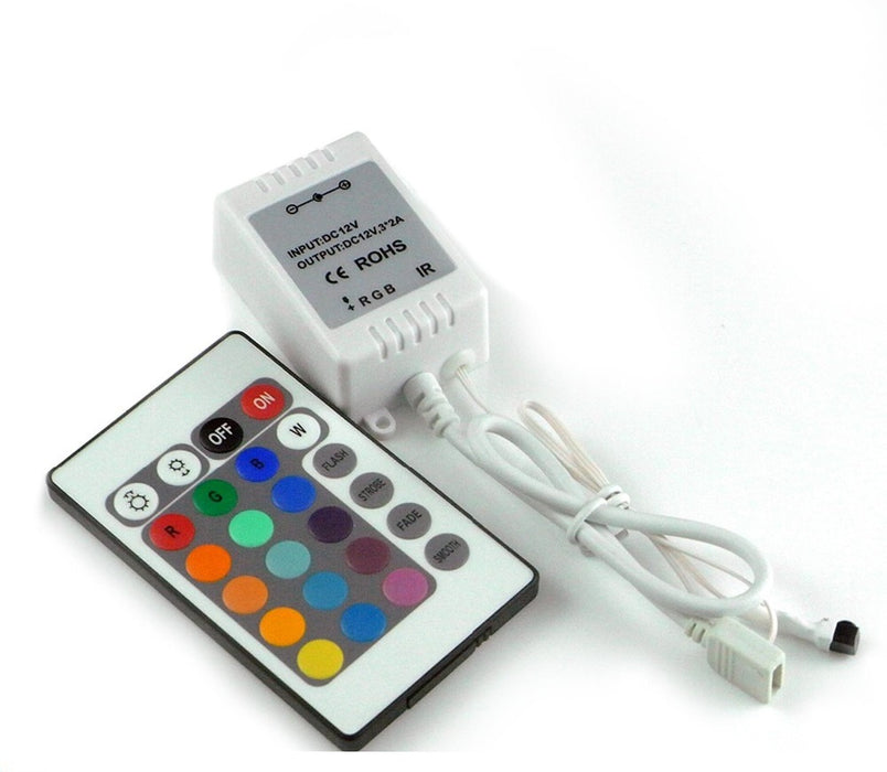 Mini contrôleur de bande lumineuse à LED RVB 12v - 24 touches