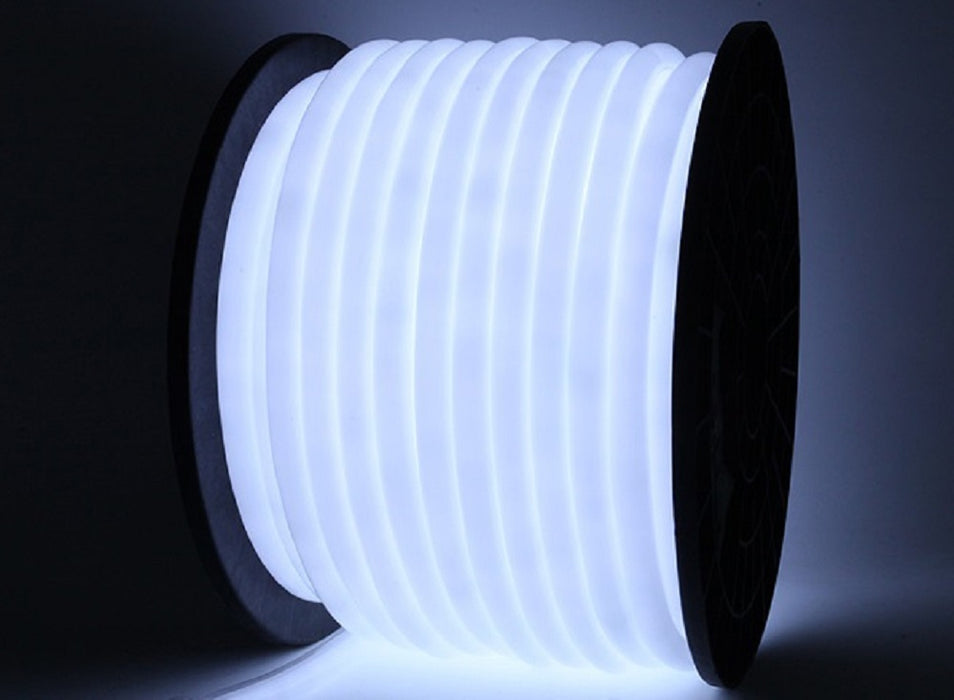 50FT Cool White 360° Round LED Neon Flex Light