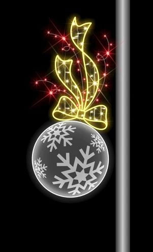 LED Lamp Pole Christmas Decorative Light Ornament (150x64cm)