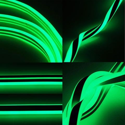 100FT Green Single Sided LED Neon Light IP65 (8x16mm)