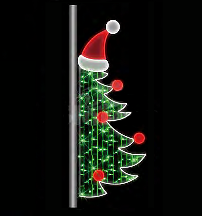 LED Lamp Pole Christmas Decorative Light Tree (180x69cm)