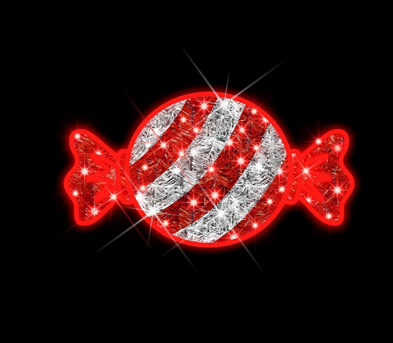 LED Red/White Candy Decorative Light (70x37cm)