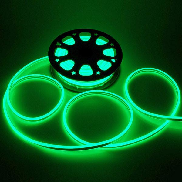 100FT Green D-Shape LED Neon Light IP65 (15x14mm)