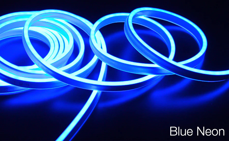 100FT Blue Double Sided Ribbon LED Neon Light IP65 (8x15mm)