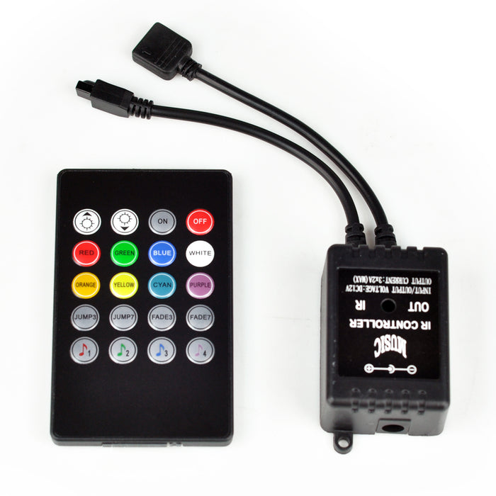 Music IR Controller 20 Key Remote Sound Sensor 12V