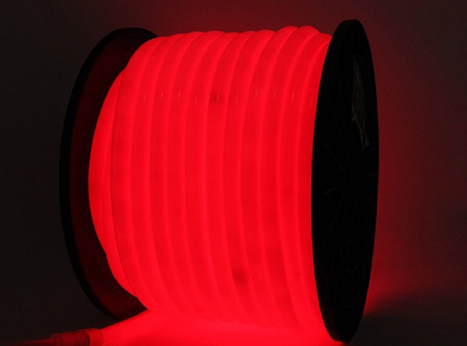 Corde / bande lumineuse au néon LED SMD ronde à 360 ° rouge 50FT