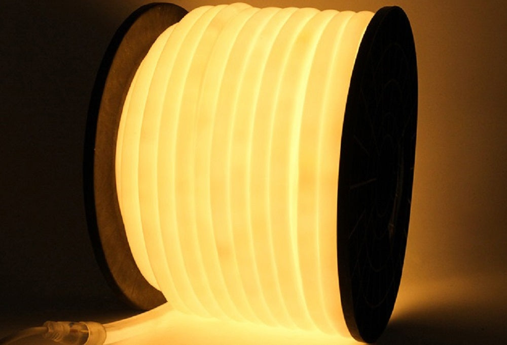 50FT Warm White 360° Round SMD LED Neon Rope